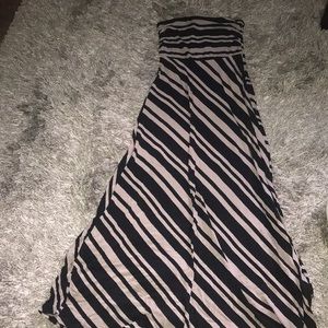 Striped strapless maxi dress from Banana Republic